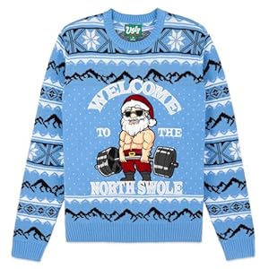 The Ugly Sweater Co. Mens Sports Golf Sports Ugly Christmas Sweater for Holiday Fun Design, Snug Fit Breathable Crewneck