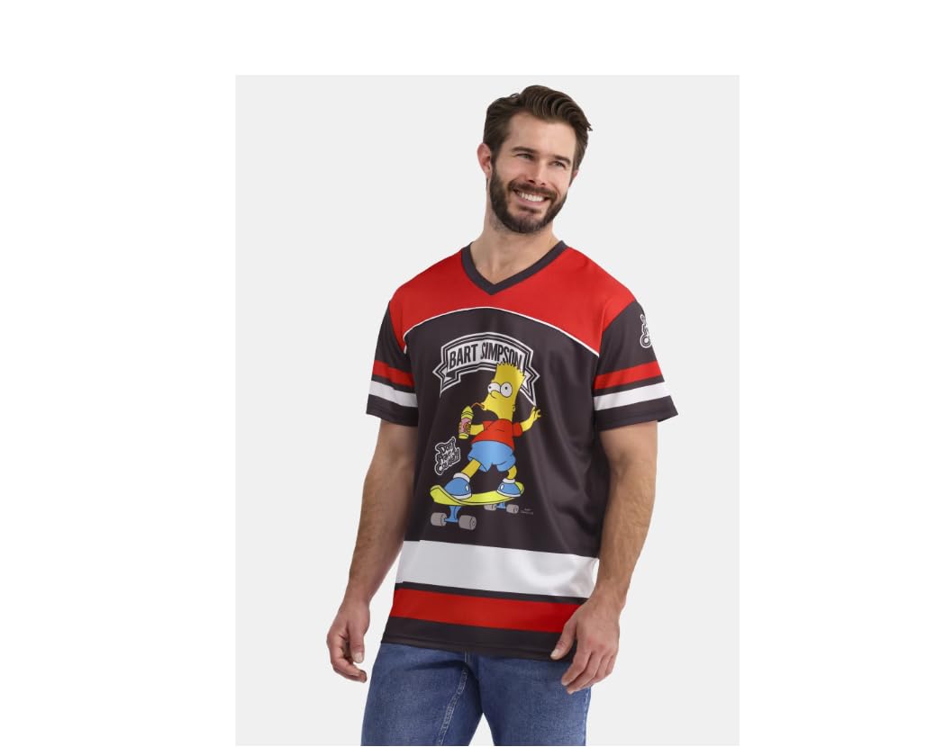 Men's Graphic Soccer Jersey (US, Alpha, Large, Regular, Regular, Red)