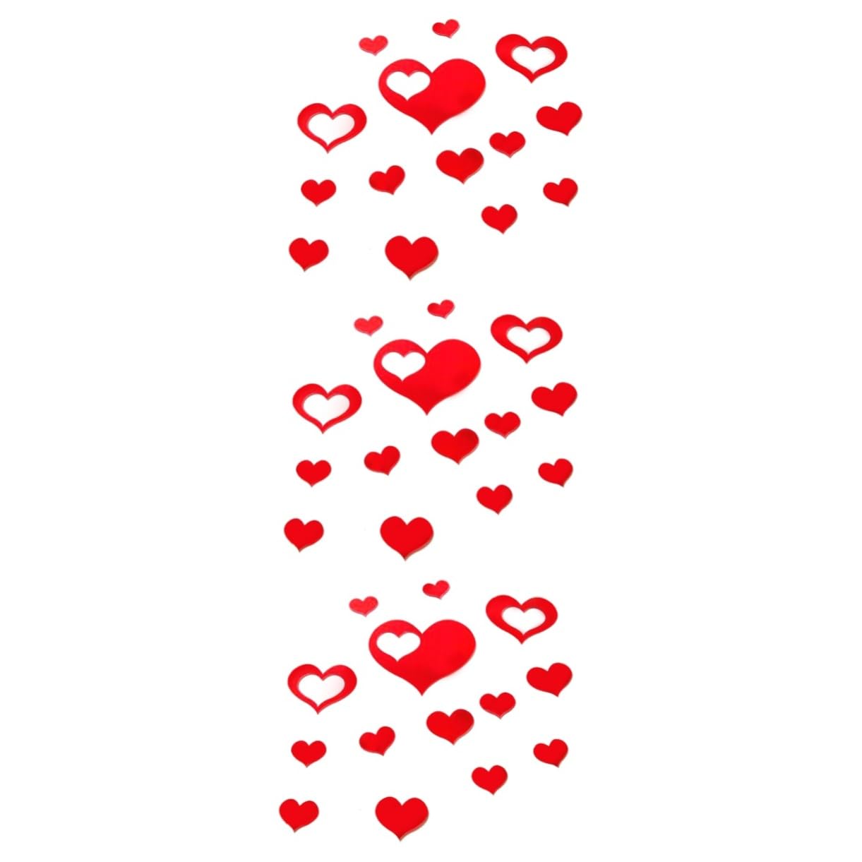 Stickers muraux miroir cœur rouge pour créer un salon romantique et chaleureux