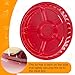 Rtteri 36 Pcs Round Catering Trays with Lids Divided Serving Trays 6 Compartment Disposable Plates Plastic Appetizer Traysplatters Food Storage Containers for Christmas Party Fruit Buffet (Red)