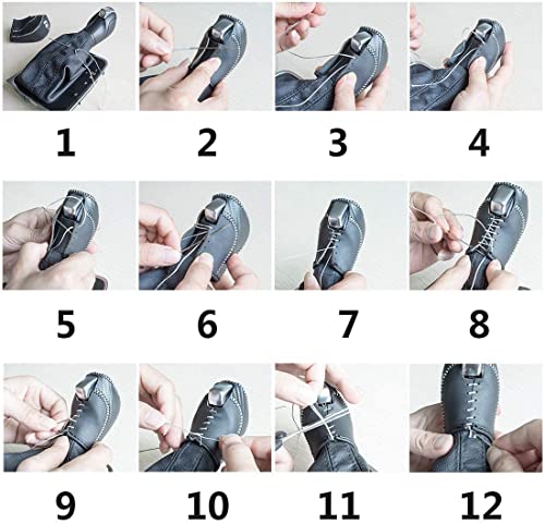 Ldyfc Auto Car Leather Gear Shift Knob Cover For Chevrolet Equinox 2016 2017 2018 2019 2020 2021 / Malibu Chevy Accessories (C) #TOP6