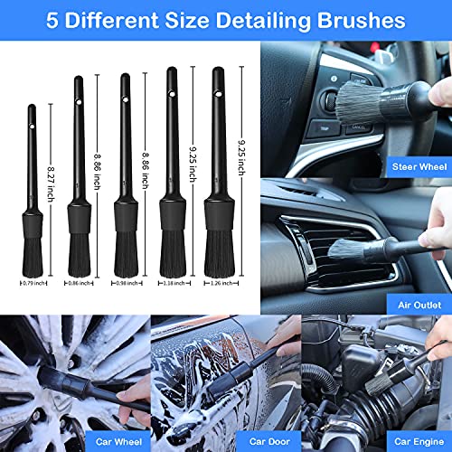 20Pcs Car Wheel Tire Detailing Brush Set,Car Detailing Kit,Car Detailing Brushes,Auto Detailing Drill Brush Set,17" Long Handle Rim Wheel Brush,Tire Brush,Car Cleaning Kit For Wheels,Interior,Exterior #TOP3