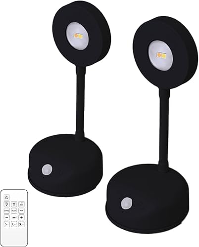 GARTO Spotlight funciona con pilas, luz LED con sensor de movimiento, lámpara de pared con bombilla de ojo de gato, iluminación de acento adhesiva