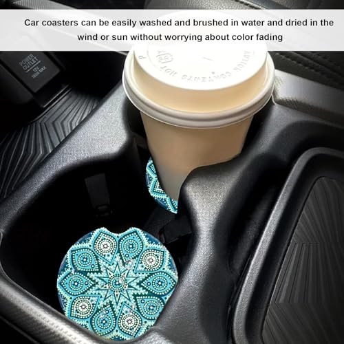 4 posavasos cerámicos absorbentes para autos miniatura 5