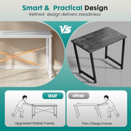 Image of OLIXIS 32-Inch Small Computer Desk for Home Office, White