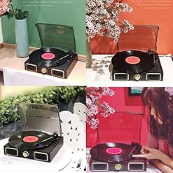 Tourne-Disque Bluetooth Tourne-Disque Vintage Portable à 3 Vitesses avec Haut-parleurs intégrés, Conception de Valise… - Les Beatles, Paul McCartney, John Lennon, RIngo Starr, George Harrison Tourne-Disque Bluetooth Tourne-Disque Vintage Portable à 3 Vitesses avec Haut-parleurs intégrés, Conception de Valise… – Image 7