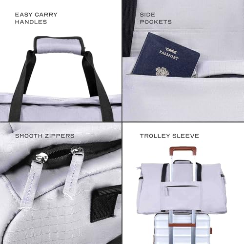 Image of Assembly Duffle Bag for Travelling | Travel Bag for Men & Women with Shoe Compartment for Hiking, Trekking - Durable 600D Ripstop Fabric - Tear-Resistant | 60L | Scape