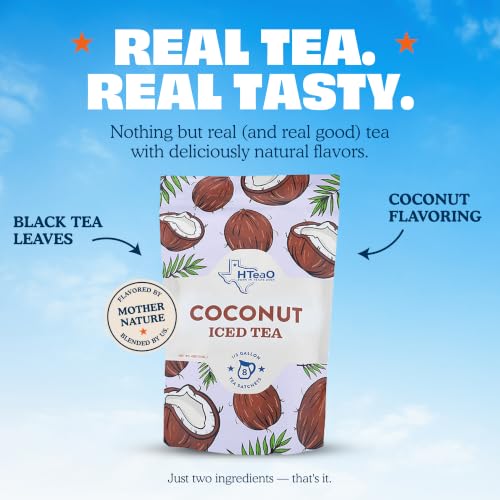 Image of HTeaO Iced Tea Bags - Makes 8 Gallons - Texas Style - Black Tea (Coconut)