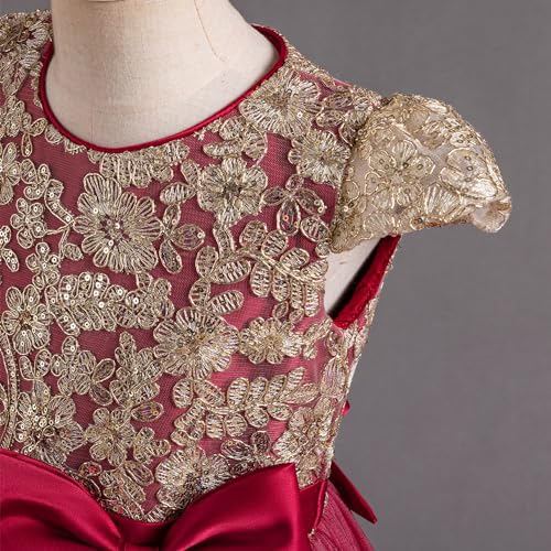 Image of TTYAOVO Girls Pageant Princess Flower Dress Kids Prom Puffy Ball Gowns