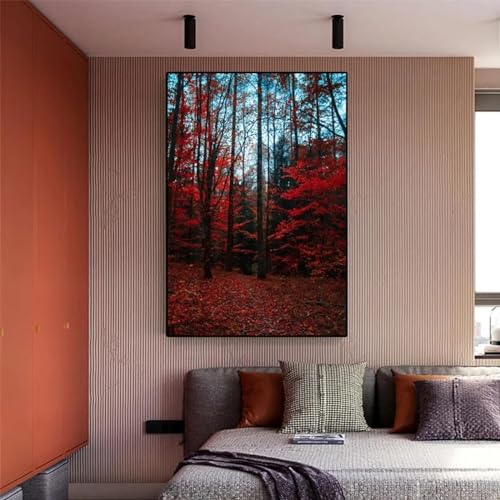 Toile foret paysage dsdsgog pour illuminer un salon sombre affiche nature murale 40x60cm