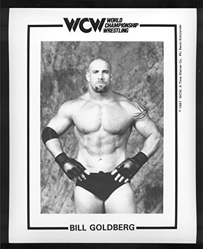 1997 WCW BILL GOLDBERG Rookie 8X10 B&W PHOTO