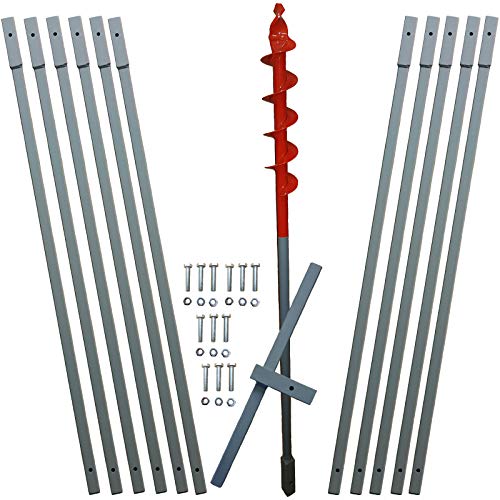 Preisvergleich Produktbild 12m Erdbohrer mit 50mm Bohrkopf -VERLÄNGERBAR- auch als Brunnenbohrer, Handerdbohrer, Erdlochbohrer, Brunnenbohrgerät, Pflanzbohrer, Zaunbohrer, Pfahlbohrer UVM. einsetzbar !