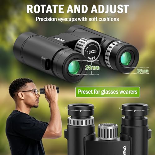 Binoculares compactos para adultos 10x26 potentes y resistentes miniatura 4