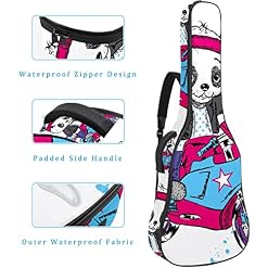 Hondank Housse de transport étanche pour guitare avec bandoulière réglable Motif panda Vert, Multicolore 03., 42.9×16… - Les Beatles, Paul McCartney, John Lennon, RIngo Starr, George Harrison Hondank Housse de transport étanche pour guitare avec bandoulière réglable Motif panda Vert, Multicolore 03., 42.9x16… – Image 4
