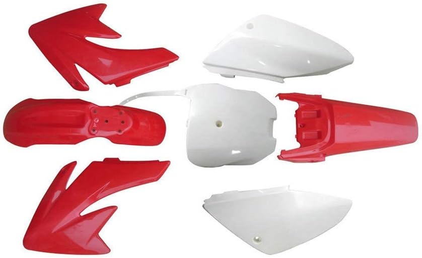PLASTICS Fender Kit Fairing body compatible with Honda CRF70 PIT DIRT BIKE (Red)