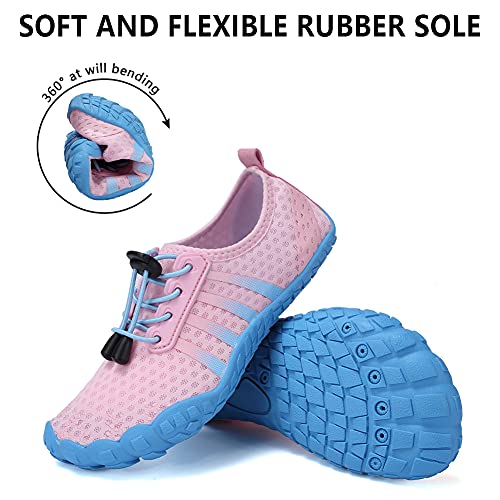 CIOR Boys & Girls Water Shoes Sports Aqua Athletic Sneakers Lightweight Sport Shoes(Toddler/Little Kid/Big Kid) U120WZ1904-Blue.pink-34 by CIOR - Used condition - Image 4