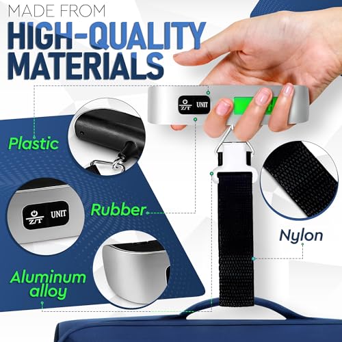 Luggage Weight Scale for Packages - Hanging Scales for Weighing Packages Portable Luggage Scale Travel Essentials 110lb/50kg - Small Suitcase Scale for Travel Accessories for Women & Men - Image 4