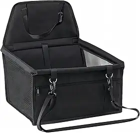 Cadeira Cadeirinha Assento De Pet Carro Transporte Cão Gato (Preto, Tamanho Único)