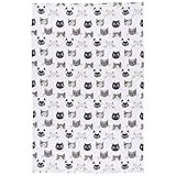 Now Designs Cotton Kitchen Towel, Cats Meow Print