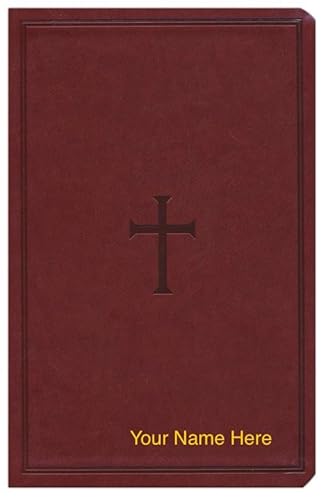 Generic Personalized Kjv Large Print Personal Size Reference Bible, Brown Leathertouch, Red Letter, Cross-References, Full-Color Maps, Custom Name Imprint cover