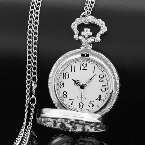 Image of Tiong Pocket Watch Hollow Tree of Life Design Roman Numerals Engraved Bible Verse Quartz Pocket Watch with Chain Custom Pocket Watch Birthday Gifts