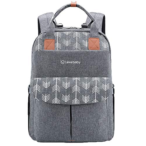 Lekebaby Mochilas para Pañales Gran Capacidad Impermeable Carrito Bebe con Portátil