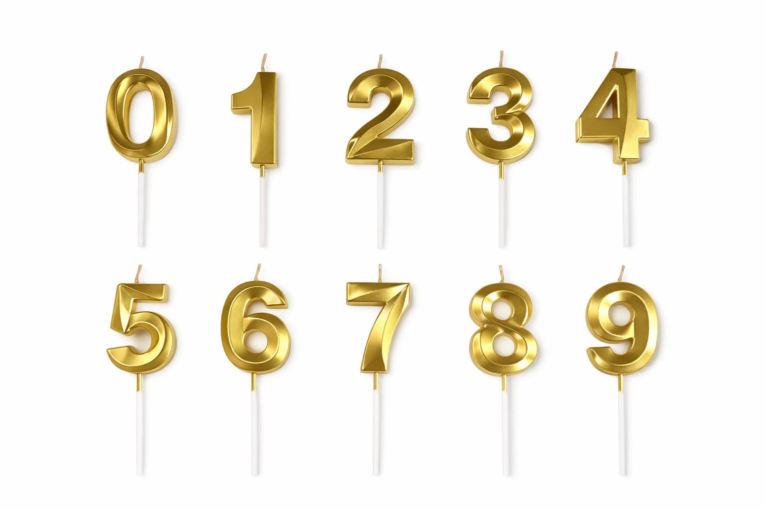 Glitter Number Candles - Birthday Cake Decorations -5