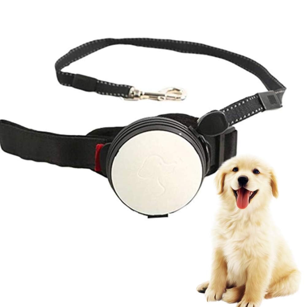 COMOCE Retractable Dog Leash,10Ft Hands Free Extendable Puppy Running Leash,Auto Locking,Adjustable Waist Belt for Walking, Jogging, Travel for Medium And Large Dogs,Black,Weiß