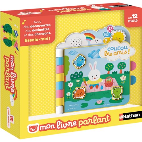Nathan - Mon Livre Parlant - Livre bébé et Enfant interactif - 3 Modes de Jeu - Histoires,...