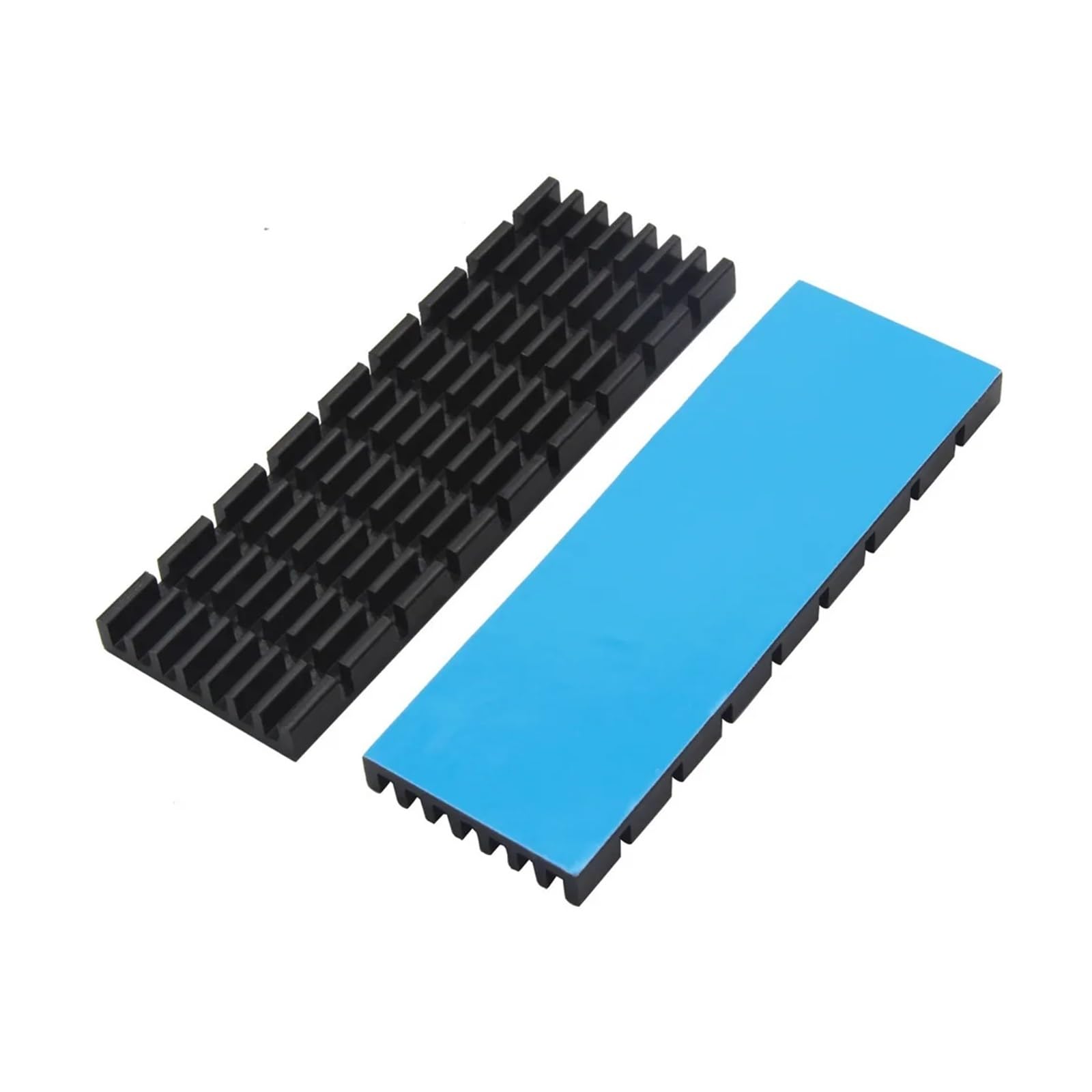 Disipador de Calor Aluminio 75x25x5mm, radiador refrigeración for Chip IC electrónico RAM LED, disipación con Cinta térmica, 10 Uds