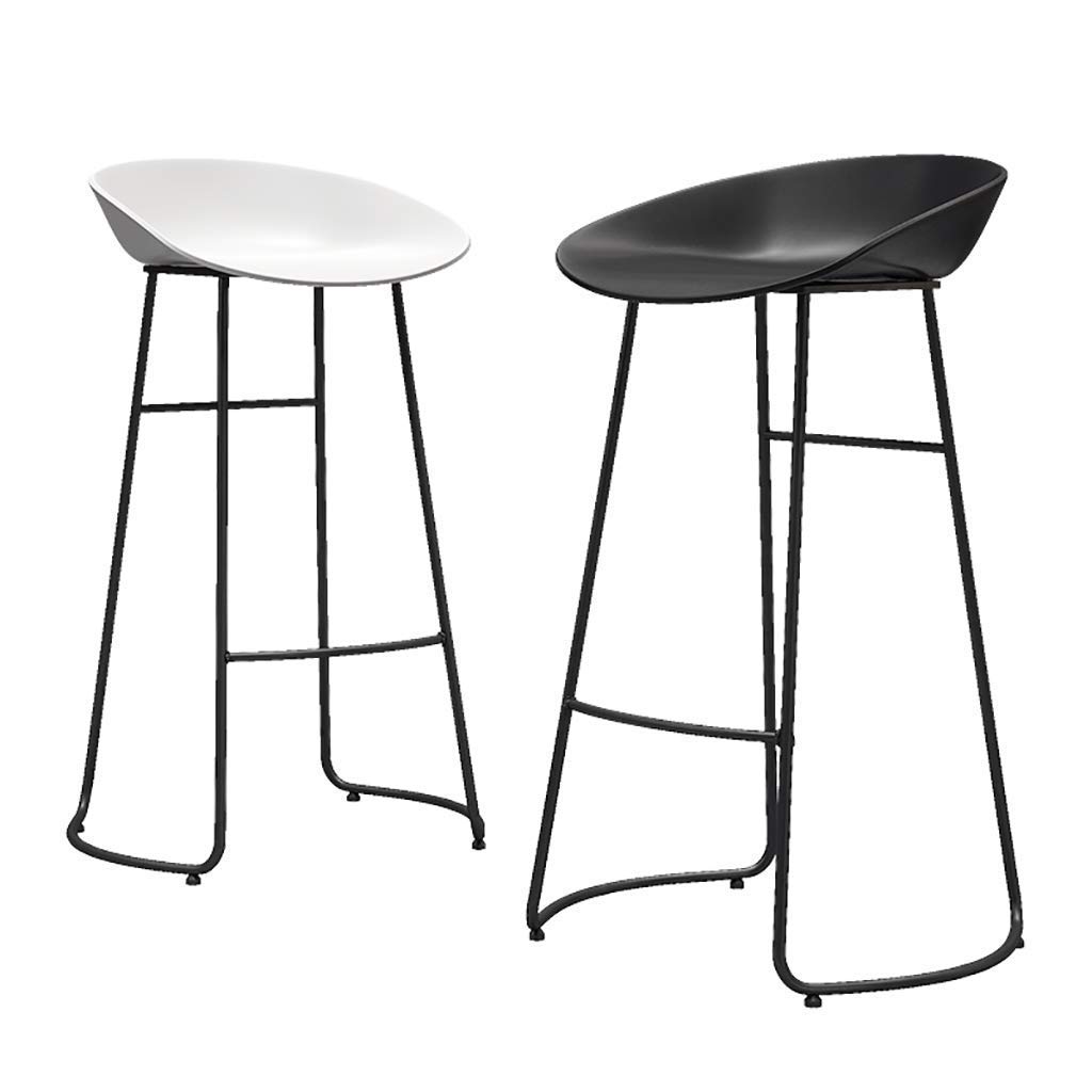 Set Of 2 Bronte Living 26 Counter Height Bar Stool With White Pp Seat And Black Metal Structure Low Back Rest Furniture Co Home Bar Furniture