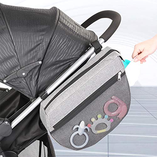Organisateur poussette universel compact et résistant avec porte-gobelets