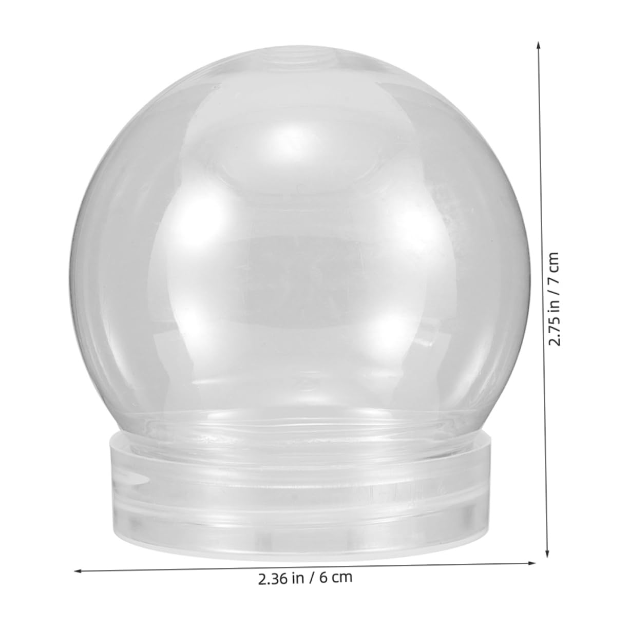 BESTYASH 60pièces Boule à Neige Plastique Transparent Couvercle Contenants pour Photo Et Décorations pour Artisanaux Et