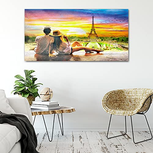 Tableau acryl Paris Tour Eiffel idéal pour agrandir un petit salon