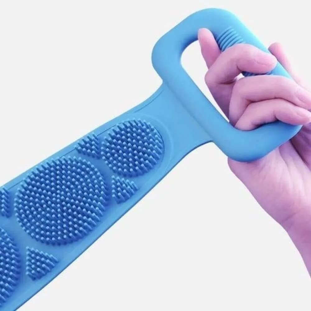 Double Sided Soft Silicone Body Scrubber Bath Belt for Men and Women (Pack of 1 Piece)-image-22