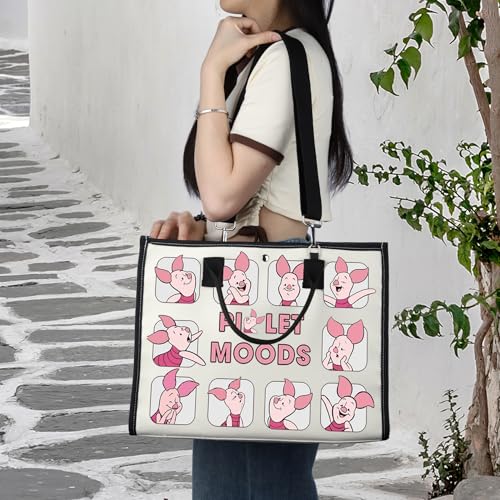 Bolsa Tote Divertida de Cerdito para Hombro miniatura 2