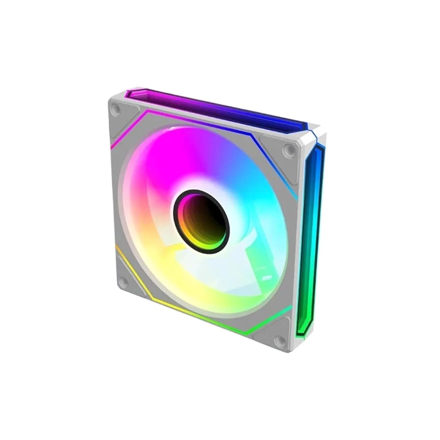 1PCS 12CM Computer Case Fan, ARGB Cooling Fan(Reversed White)