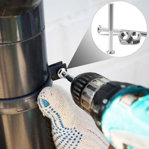 TXXATX M8x100 Schrauben Innensechskantschrauben und Muttern Set Linsenkopfschrauben Teilgewinde Edelstahlschrauben M8 Schrauben mit Muttern 10 Sätze Flachkopfschrauben für Möbelreparatur DIY-Projekte