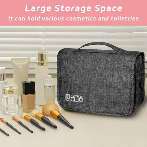 Image of Toiletry Bag Travel Bag with Hanging Hook for Women and Men,Black
