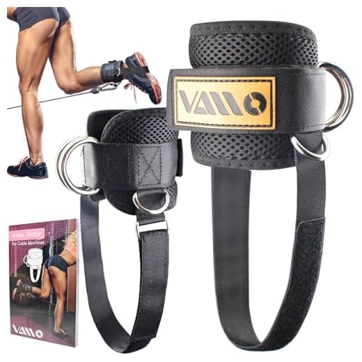 VAIIO Ankle Straps for Cable Machines,Adjustable Comfort fit Neoprene, Reinforce Double D-Ring - Premium Ankle Cuffs to Improve Abdominal Muscles, Lift The Butts, Tone The Legs for Men & Women