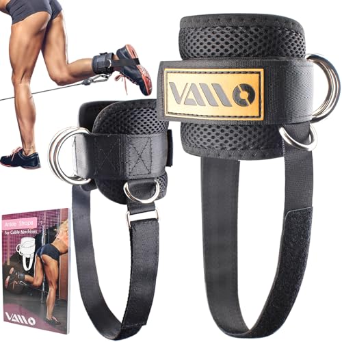 Image of VAIIO Ankle Straps for Cable Machines,Adjustable Comfort fit Neoprene, Reinforce Double D-Ring - Premium Ankle Cuffs to Improve Abdominal Muscles, Lift The Butts, Tone The Legs for Men & Women
