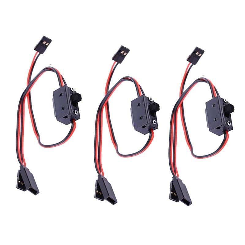 3pcs JR Style 3-Way Power On and Off Switches RC Switch Receiver for RC Car Truck Airplane Helicopter