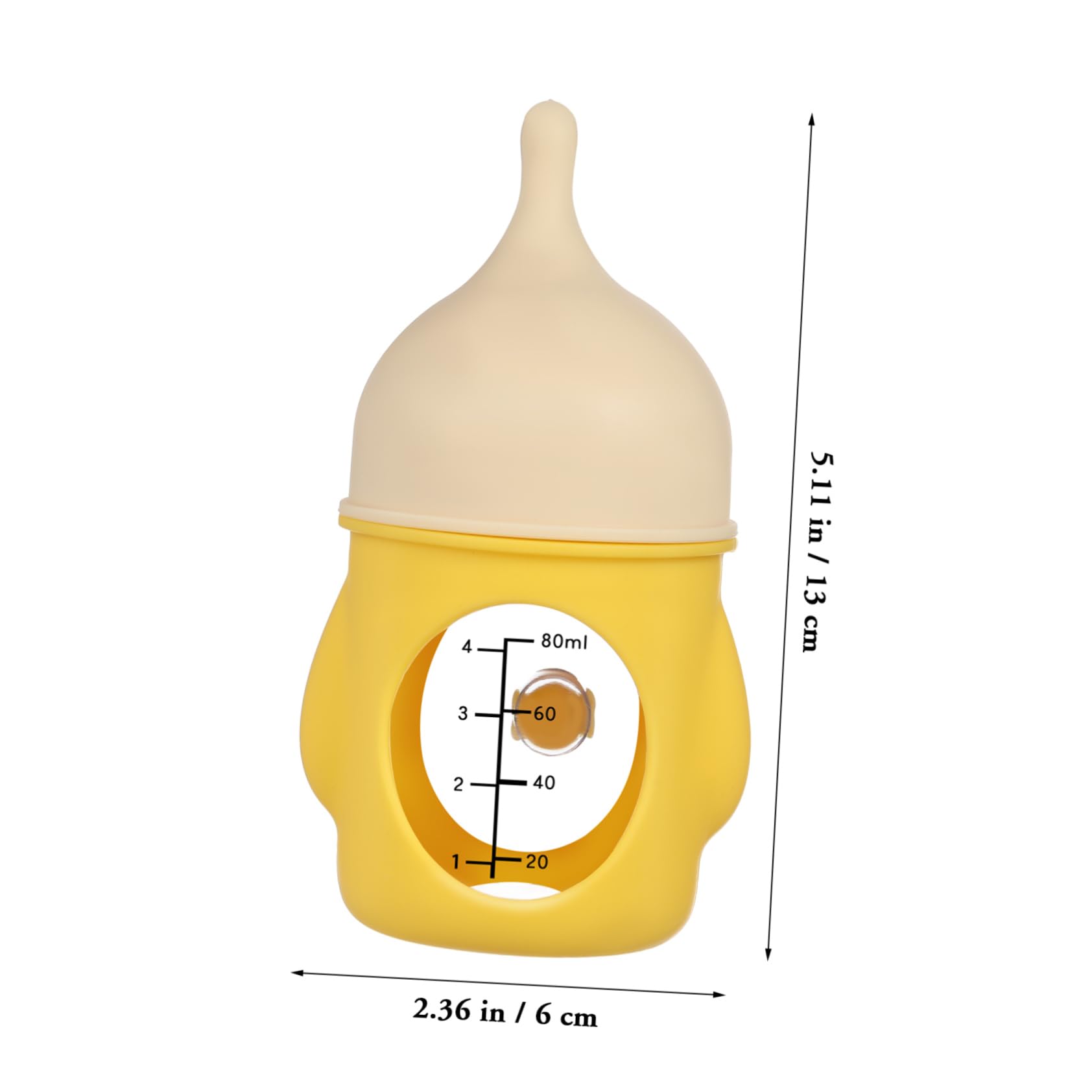 Abaodam Pet Bottles for Newborn Puppies Kittens Nursing Bottles Flow Control and Scale Kitten 80ml