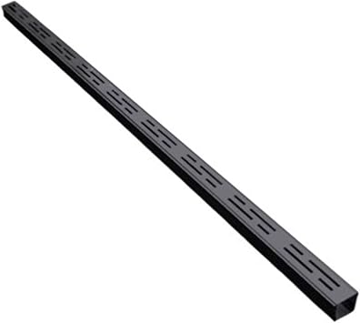 Trench Drain System 39.3in Long, Stainless Steel, Metal Channel Grate Cover, Outdoor Narrow Sewer Gutter, Easy to Install, for Concrete/Paver/Patios/WalkwaysBlack,7x3 cm/2.8x1.2 in