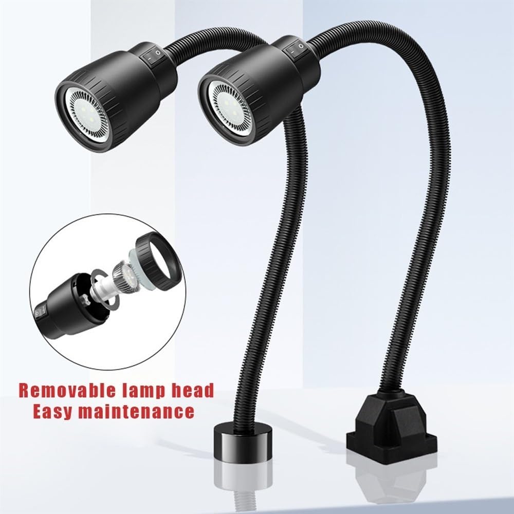 Lampa robocza LED, przeciwwybuchowa lampa warsztatowa, elastyczna regulowana 360 stopni lampa robocza z łabędzią szyjką, magnetyczna lampa robocza, do oświetlenia przemysłowego (przełącznik magnesu