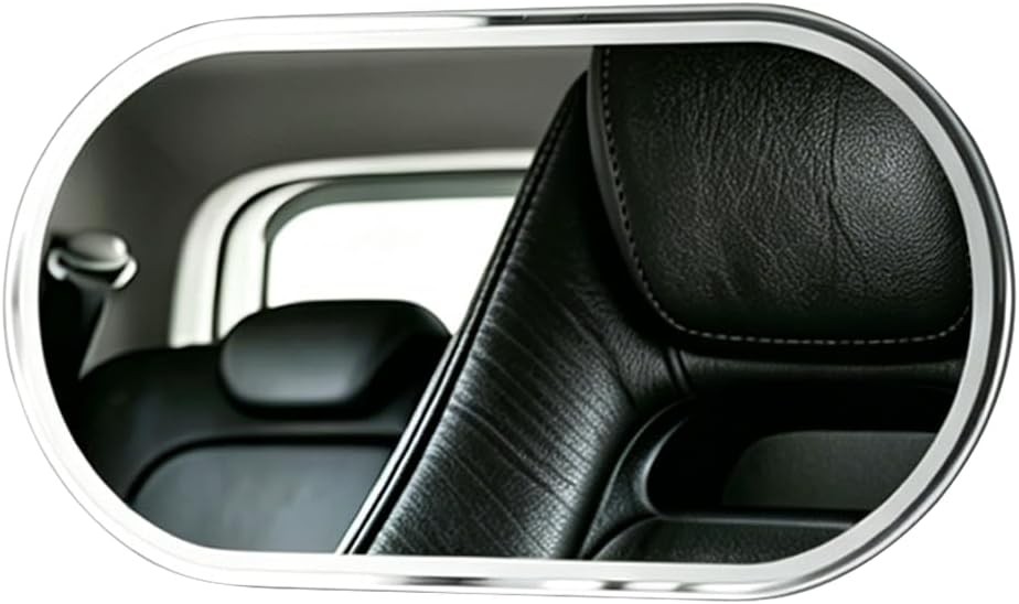Universal Car Interior Cosmetic Mirror, Portable Auto Vanity Mirror for Sun Visor and Car Seat Back