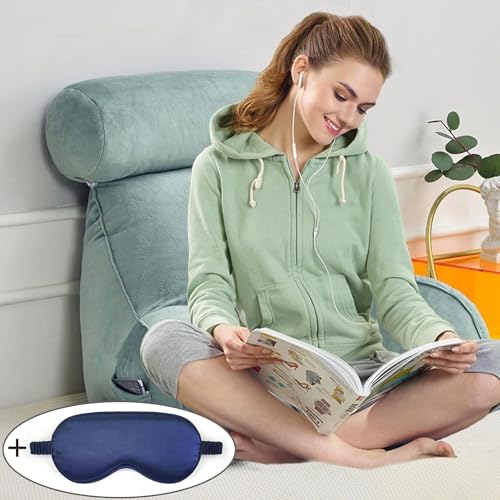 Oreiller de Lecture Coussin de Dossier Grand Format Water Blue Peluche - 2
