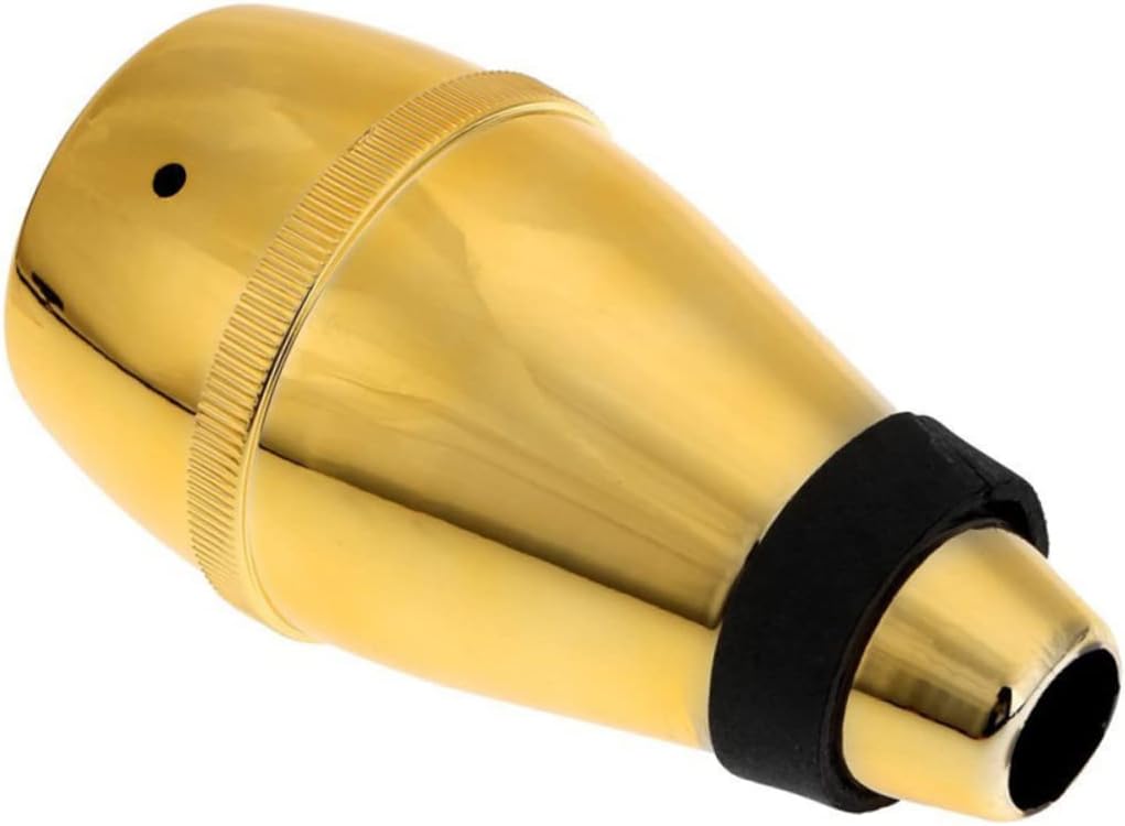 HANABASS Lightweight Gold Plastic Trumpet Mute Practice Mute for Beginners for Trumpet Players and Musicians