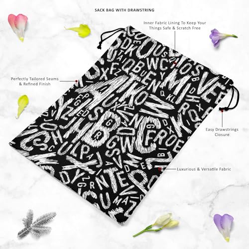 Image of ArtzFolio Alphabets | Reusable Sack Bag | Bag for Gym, Storage, Vegetable & Travel