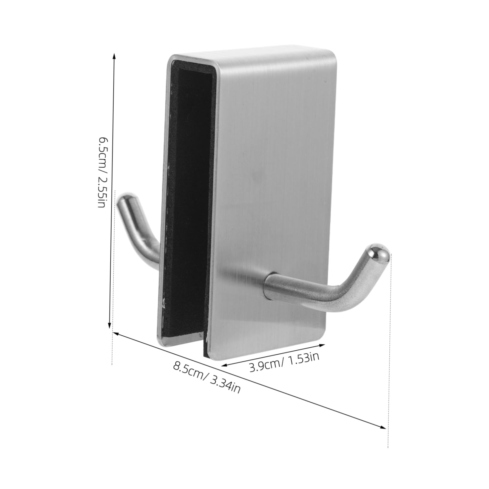IWOWHERO Stainless Steel Bathroom Glass Door Hook Over The Door Hooks Heavy Duty Hanger for Towel No Drill Mount
